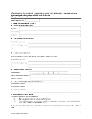 Tax Residency Declaration Form
