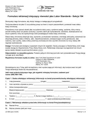 New York Equal Pay Complaint Form