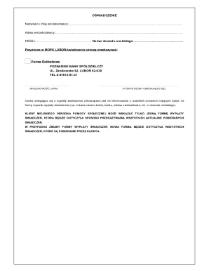 Social Benefit Payment Form