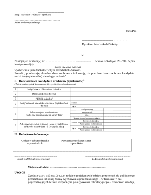 Polish School Enrollment Declaration
