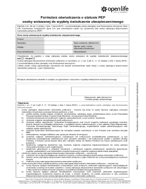 PEP Status Declaration Form