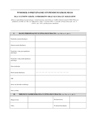 School Scholarship Application Form