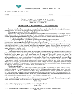 Colonoscopy Consent Form