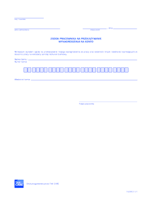 Employee Authorization for Salary Transfer