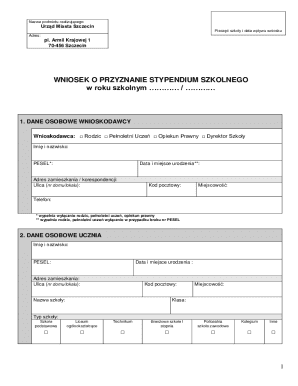 Poland School Scholarship Application