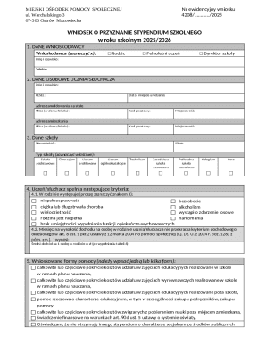 School Scholarship Application Form