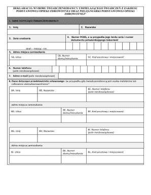 Polish Healthcare Provider Change Form