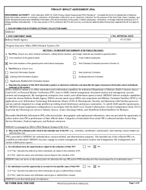 DoD Privacy Impact Assessment Form