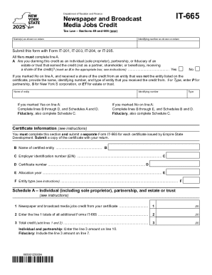 New York IT-665 Form
