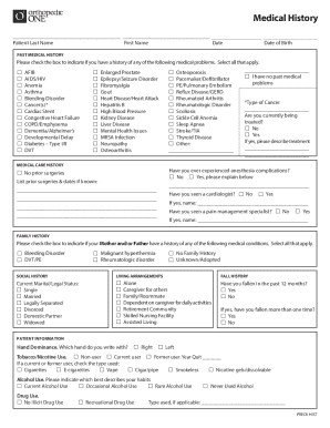 Medical History Form