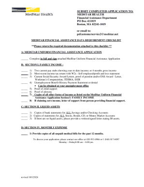 MedStar Financial Assistance Application