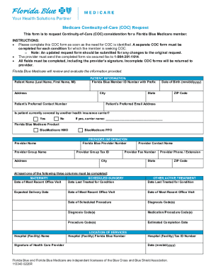 Medicare Continuity-of-Care Request Form