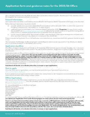 Northern VCTs 2025/26 Share Offer Application Form