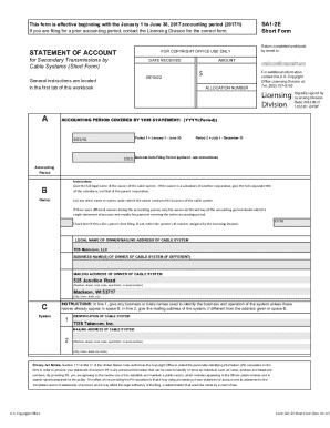 US Copyright Office Form SA1-2E