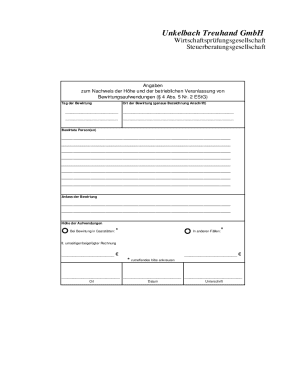 German Business Meal Expense Form