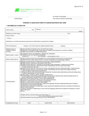 Mój Dom Mortgage Application Form
