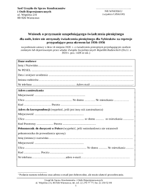 Poland Sybiraks Compensation Claim Form