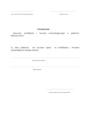 Parental Consent for Dental Treatment