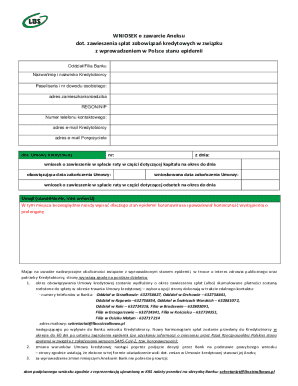 Poland COVID-19 Loan Payment Suspension Request