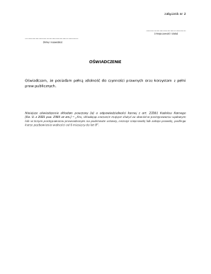 Legal Affidavit Form