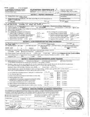FEMA Elevation Certificate