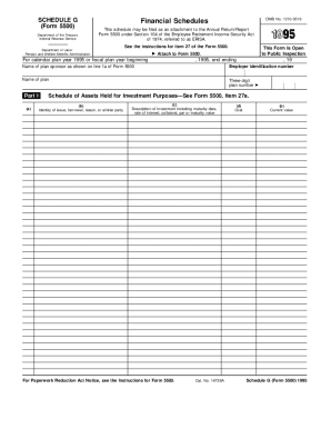 Schedule G Form 5500