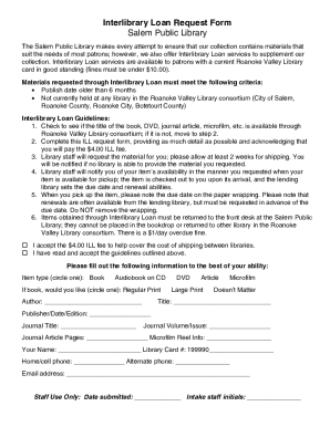 Interlibrary Loan Request Form