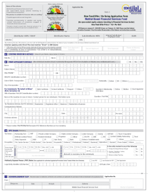 Motilal Oswal Financial Services Fund Application Form