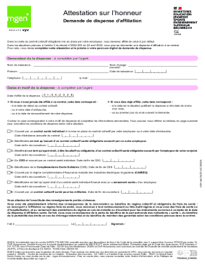 French Health Insurance Exemption Request