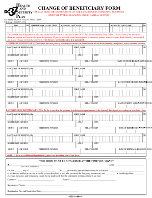 Beneficiary Change Form - Transamerica Companies