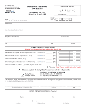 Kentucky Insurance Premiums Tax Return