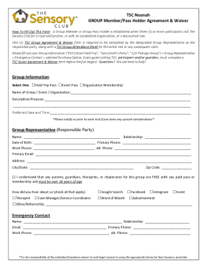 TSC Group Member Agreement & Waiver