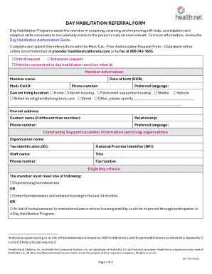 Day Habilitation Referral Form