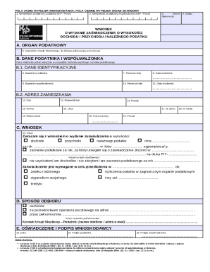 Polish Tax Certificate Request Form