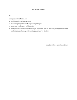 Polish Citizenship Affidavit