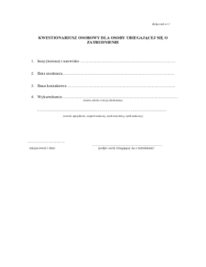 Employee Application Form
