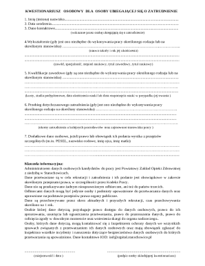 Employment Application Form