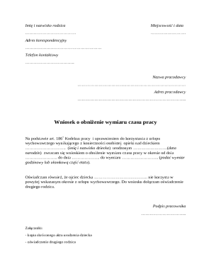 Polish Parental Leave Request Form
