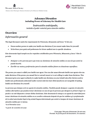 Advance Directive by the Wisconsin Medical Society