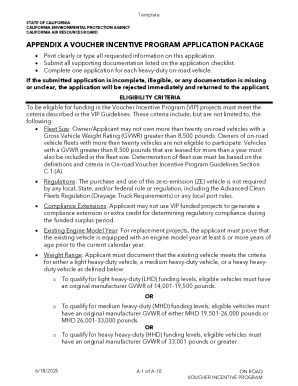 California Voucher Incentive Program Application