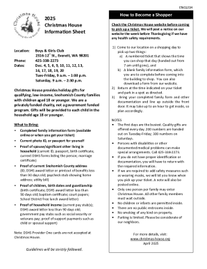 Christmas House Family Information Form
