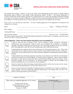 Application for Portable Noise Monitor