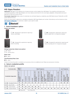 HID Signo Reader Order Guide