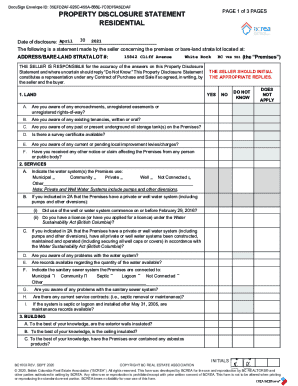 Property Disclosure Statement