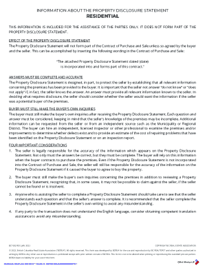 Property Disclosure Statement