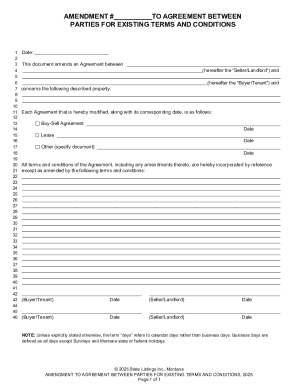 Amendment to Agreement