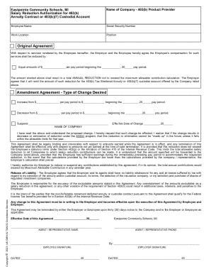 403(b) Salary Reduction Authorization