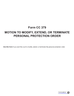 Motion to Modify Extend Terminate Personal Protection Order