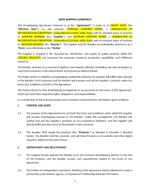 Dropshipping Agreement