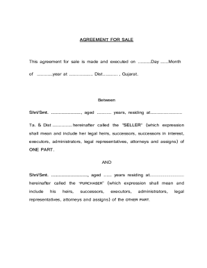 Agreement for Sale of Residential Property